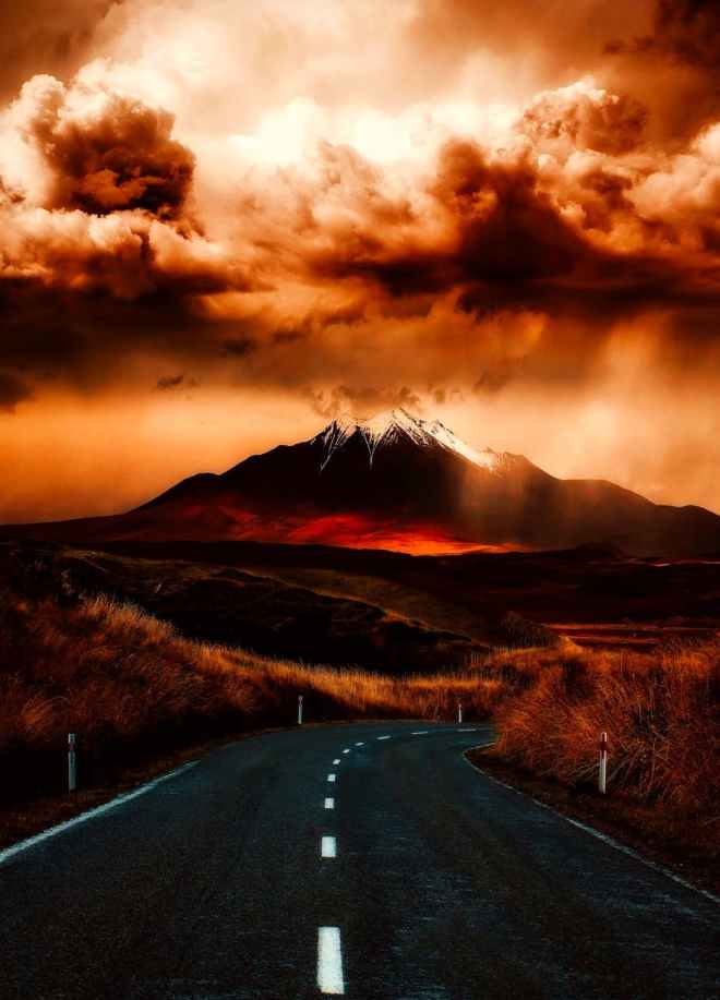 beautiful clouds country dark