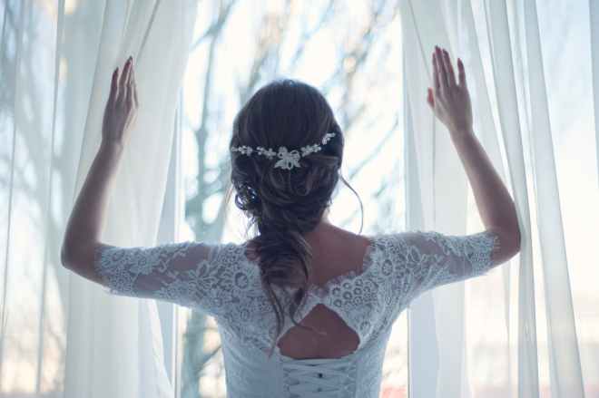 adult bridal bride brunette